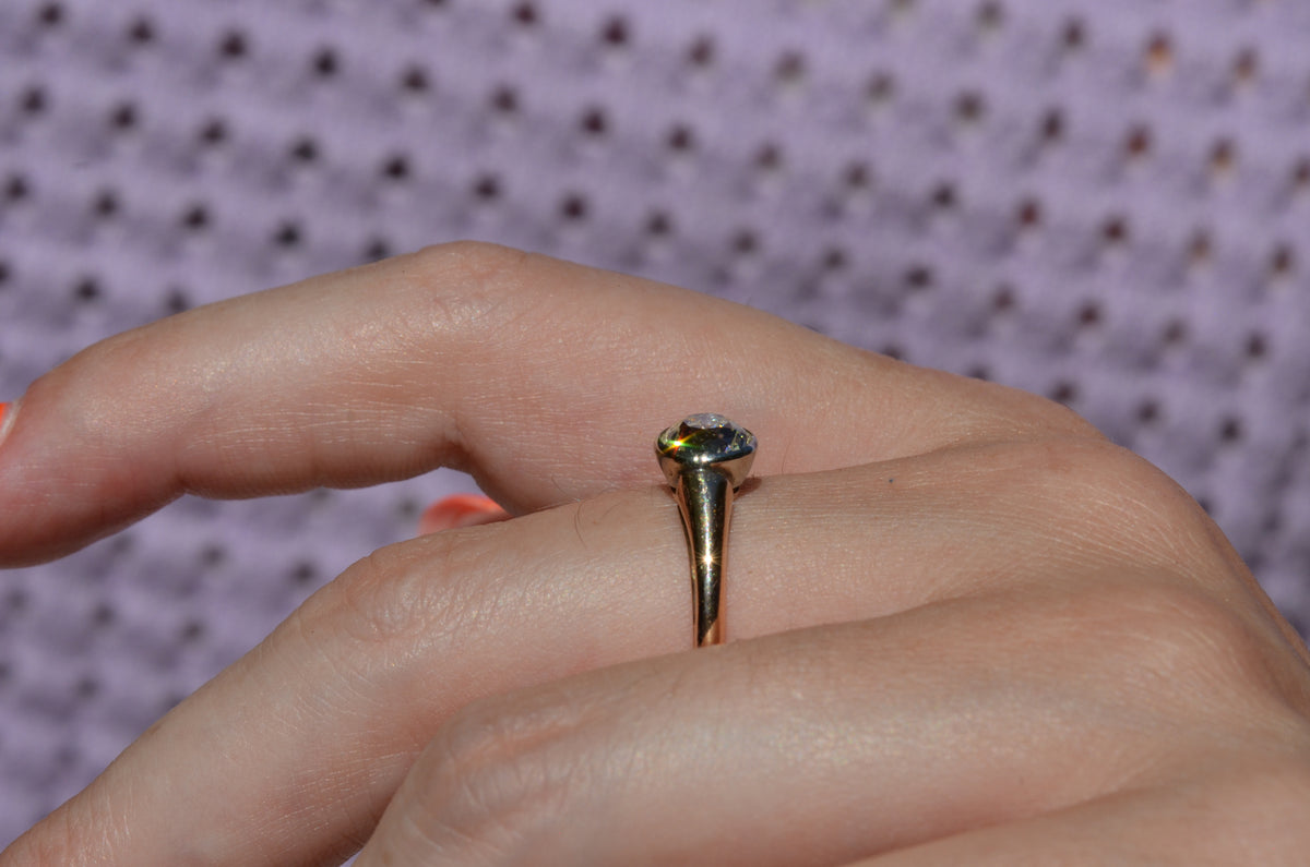 Vibrant Antique Austrian OEC Solitaire