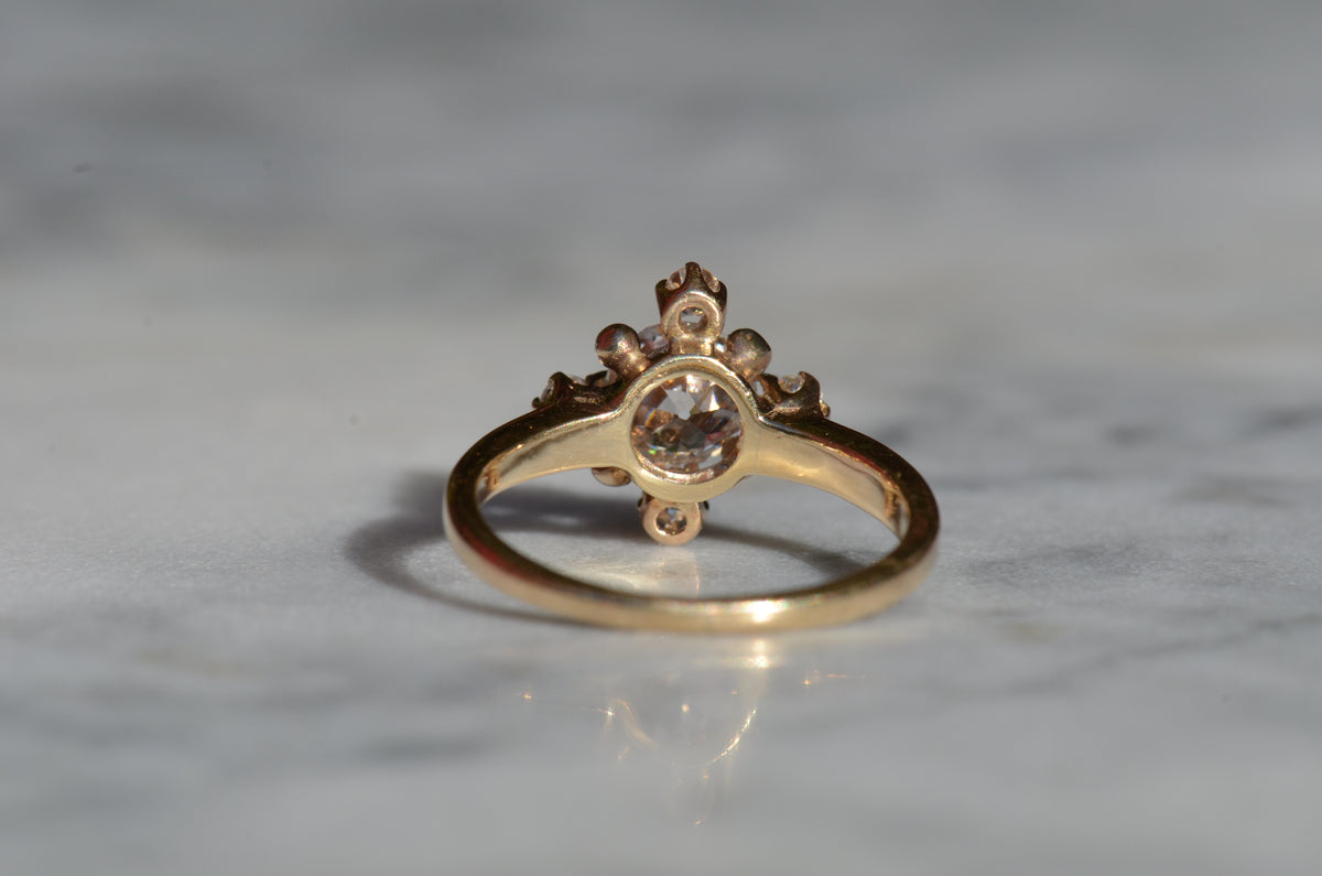 Antique Diamond Cardinal Ring