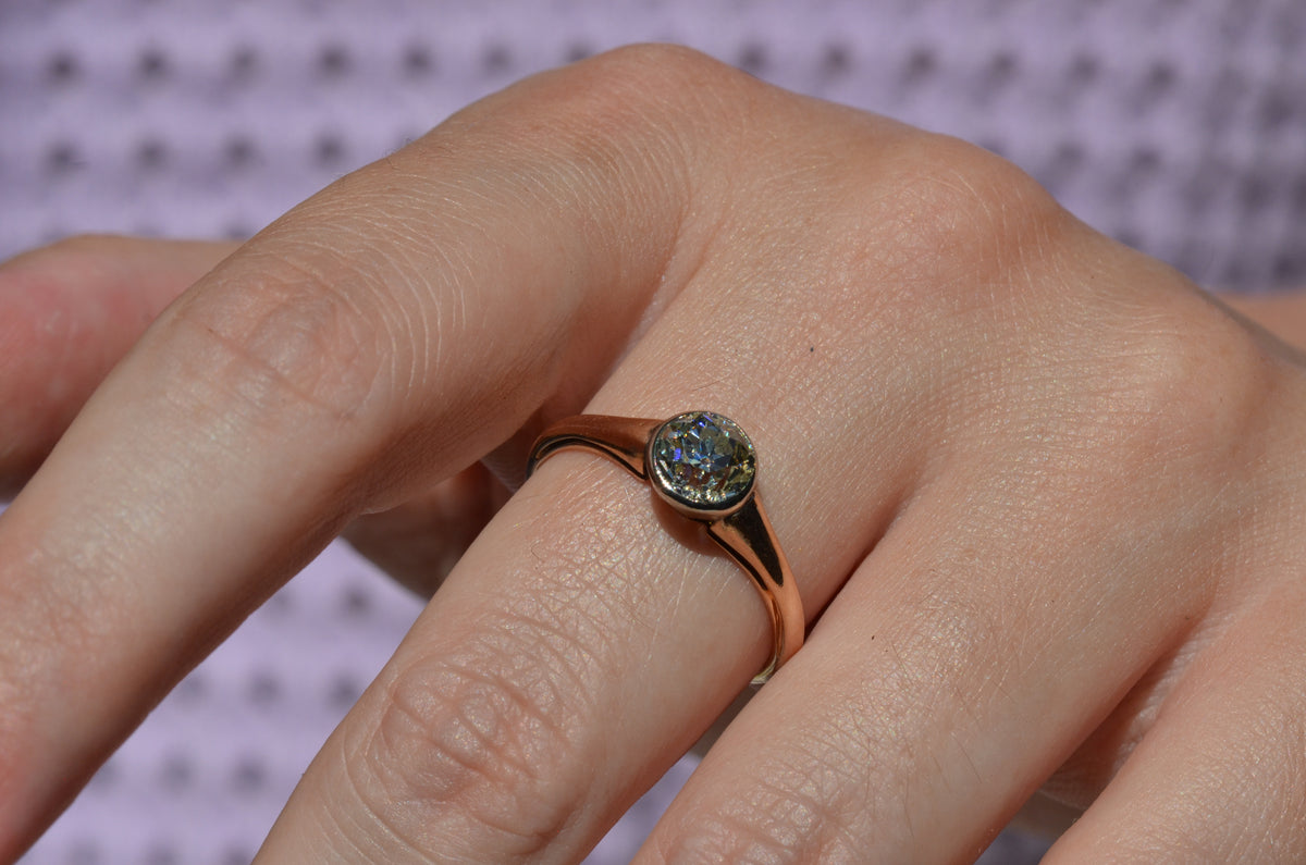 Vibrant Antique Austrian OEC Solitaire