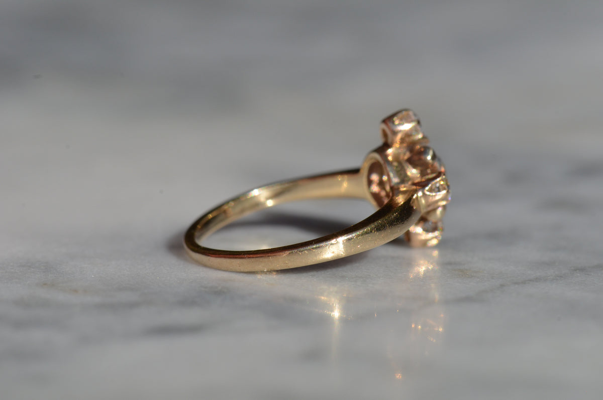 Antique Diamond Cardinal Ring