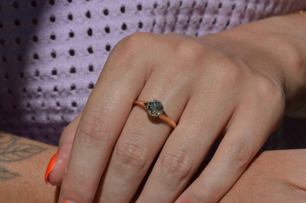 Vibrant Antique Austrian OEC Solitaire