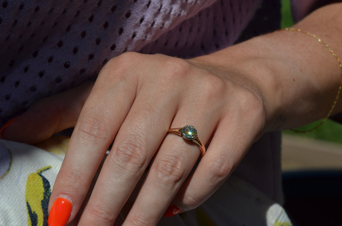 Vibrant Antique Austrian OEC Solitaire