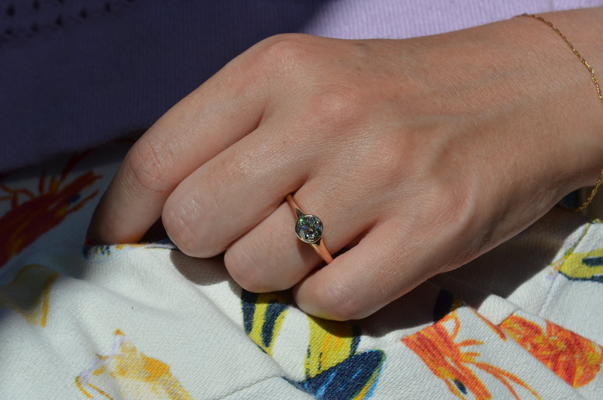 Vibrant Antique Austrian OEC Solitaire