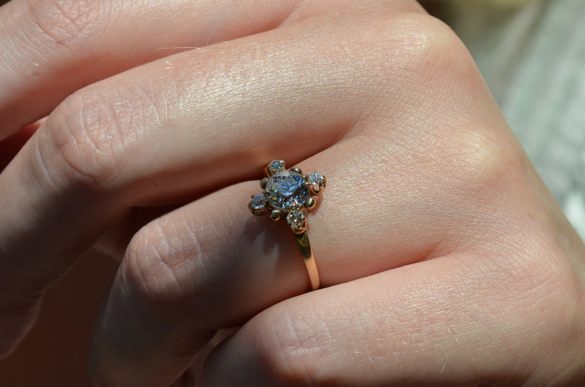 Antique Diamond Cardinal Ring