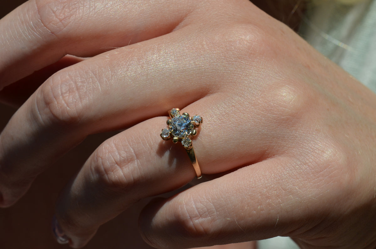 Antique Diamond Cardinal Ring