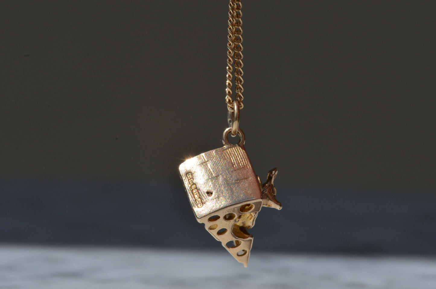 Hungry Little Cheese Mouse Charm