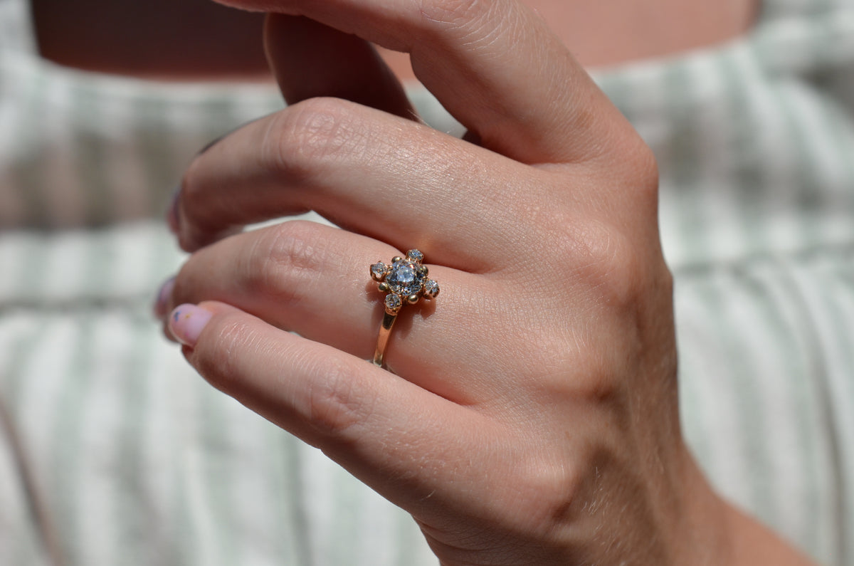 Antique Diamond Cardinal Ring
