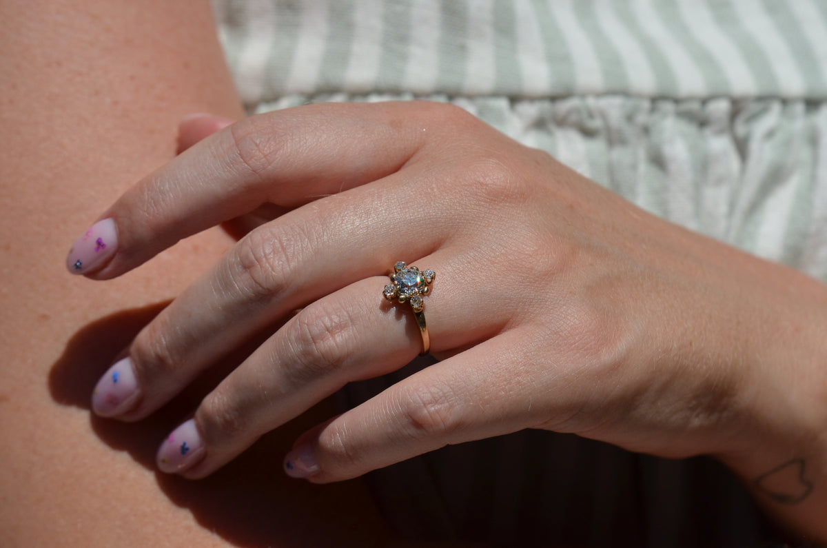 Antique Diamond Cardinal Ring