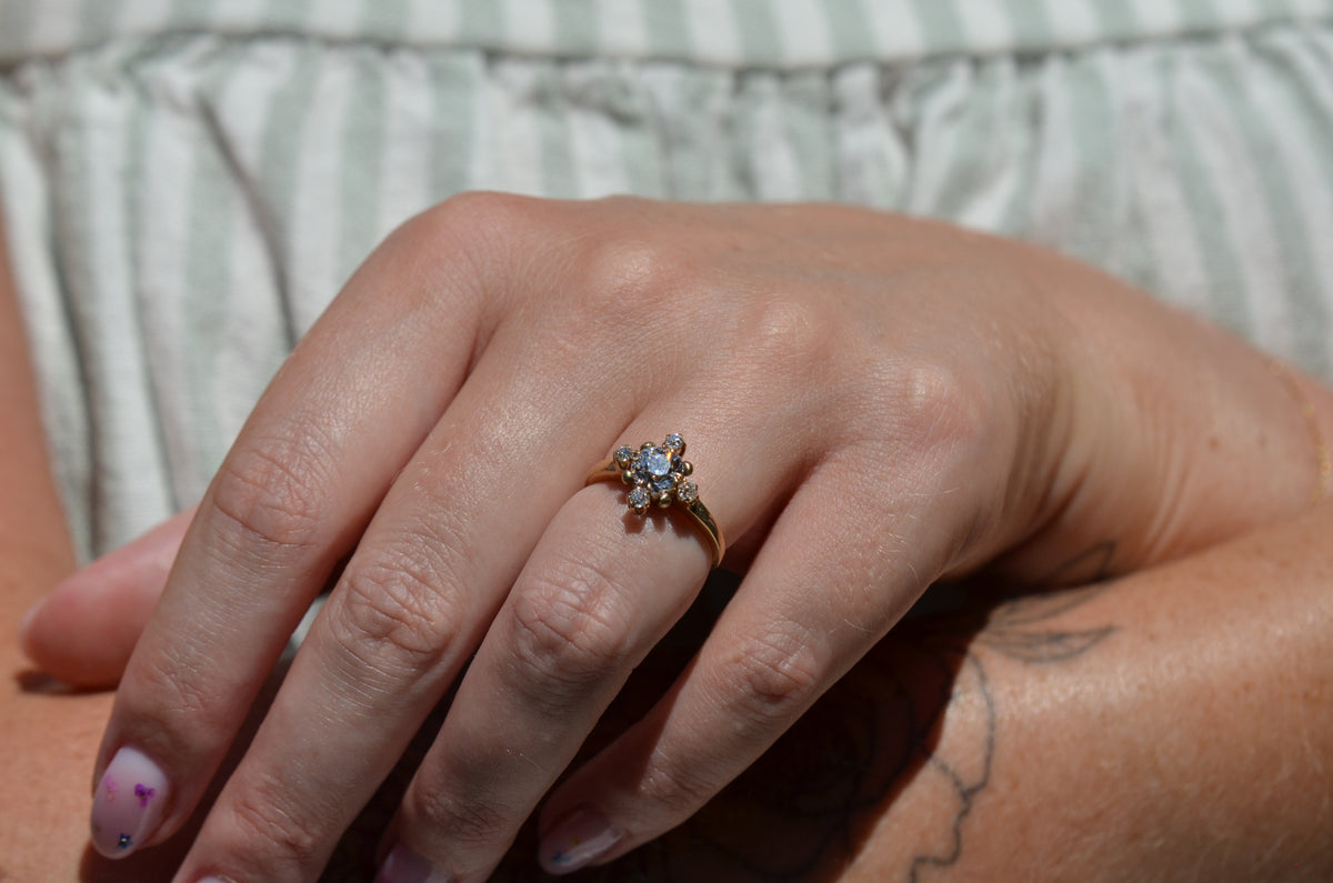 Antique Diamond Cardinal Ring