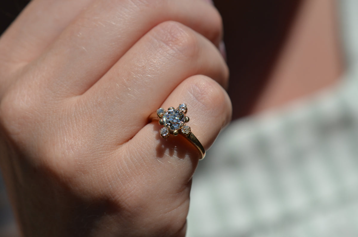 Antique Diamond Cardinal Ring