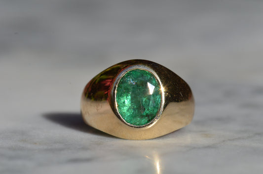 Bold Emerald Solitaire Ring