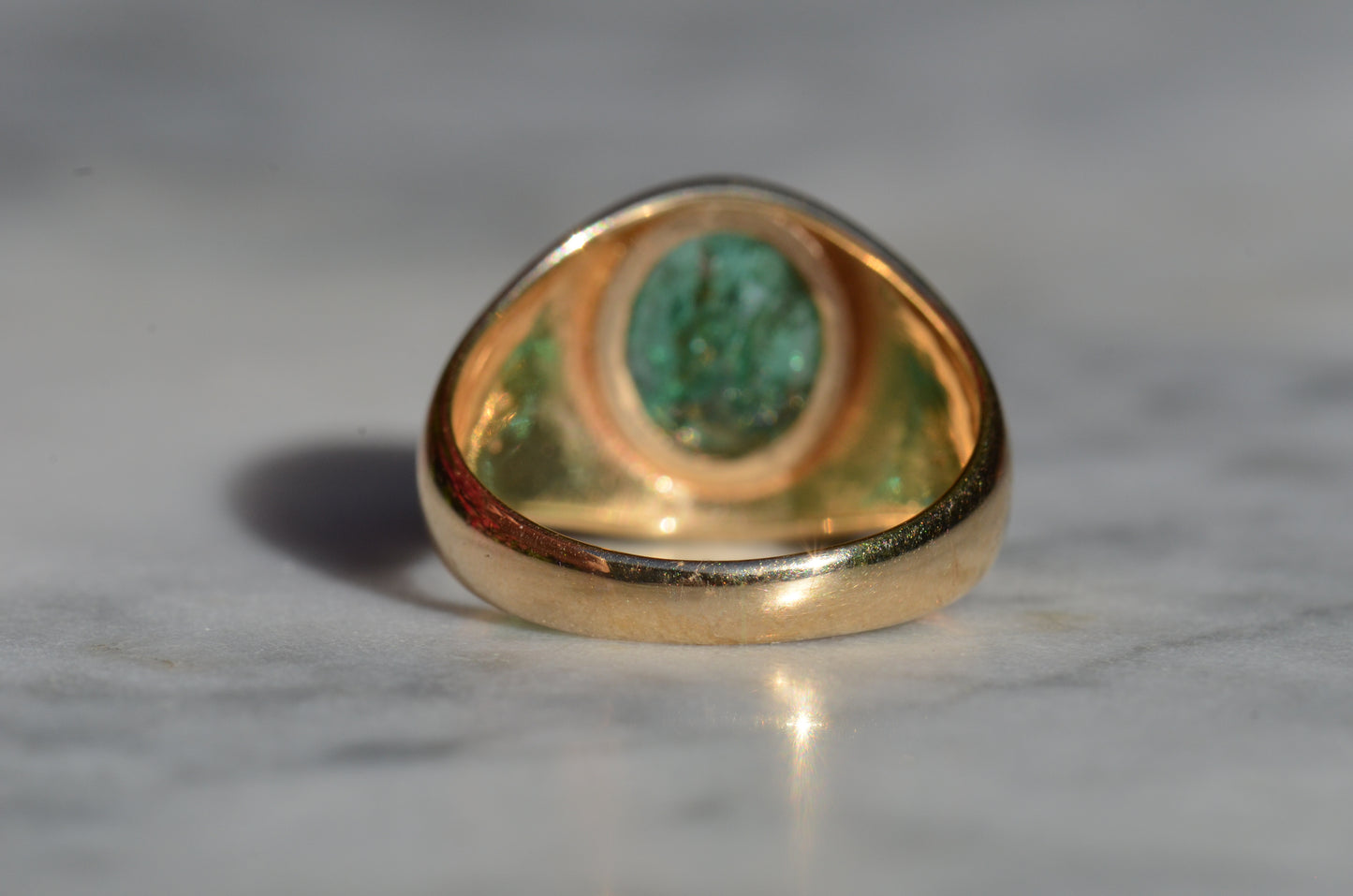 Bold Emerald Solitaire Ring