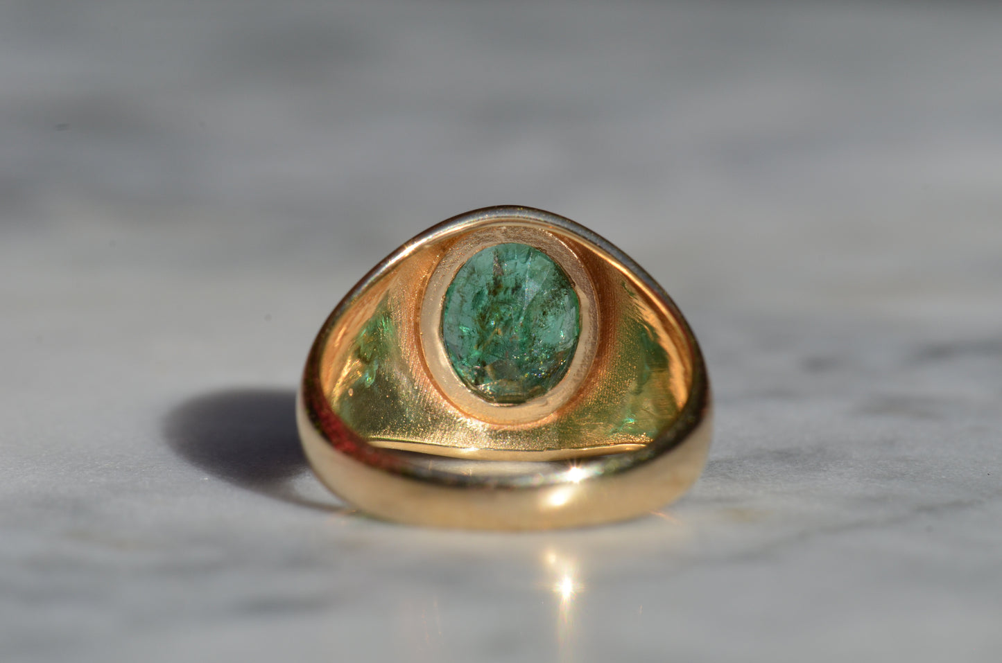 Bold Emerald Solitaire Ring