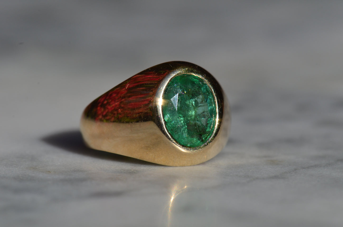 Bold Emerald Solitaire Ring