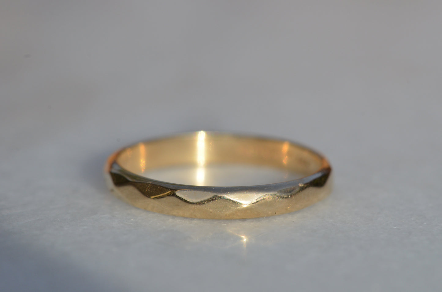 Vintage Faceted Gold Band