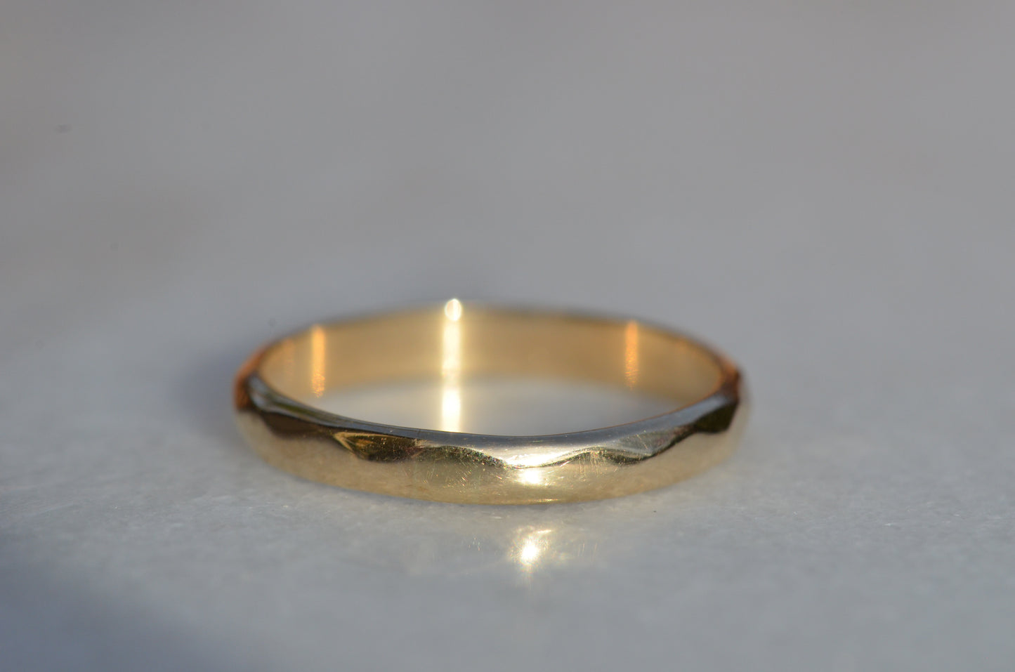 Vintage Faceted Gold Band
