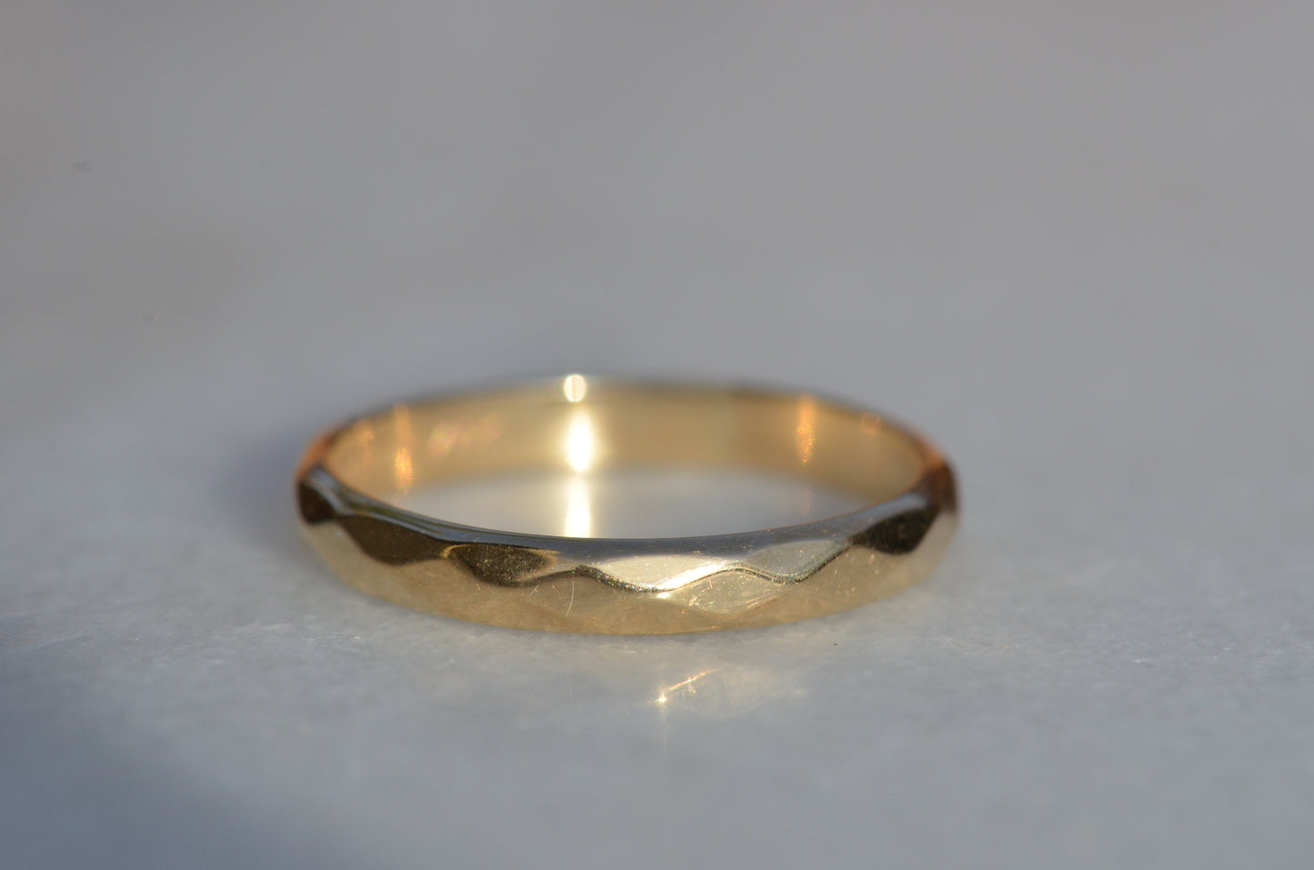 Vintage Faceted Gold Band