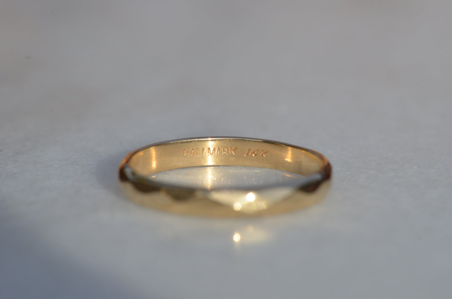Vintage Faceted Gold Band