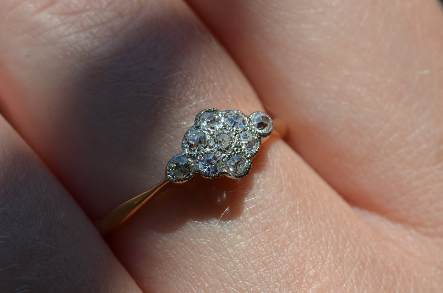 Darling Diamond Cluster Ring