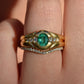 Heavy Glam French Emerald Ring