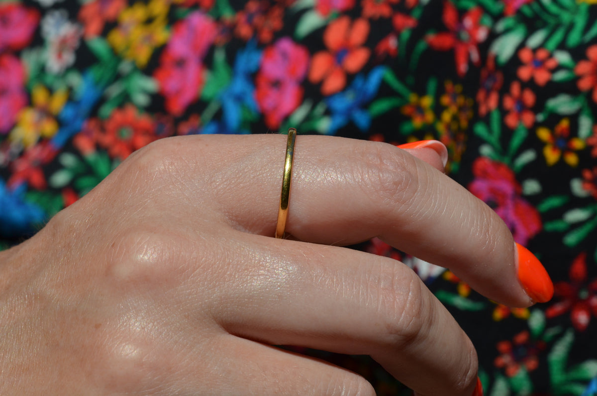 Narrow Estate 22k Band Size 10