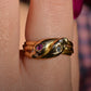 Romantic Victorian Twin Snakes Ring