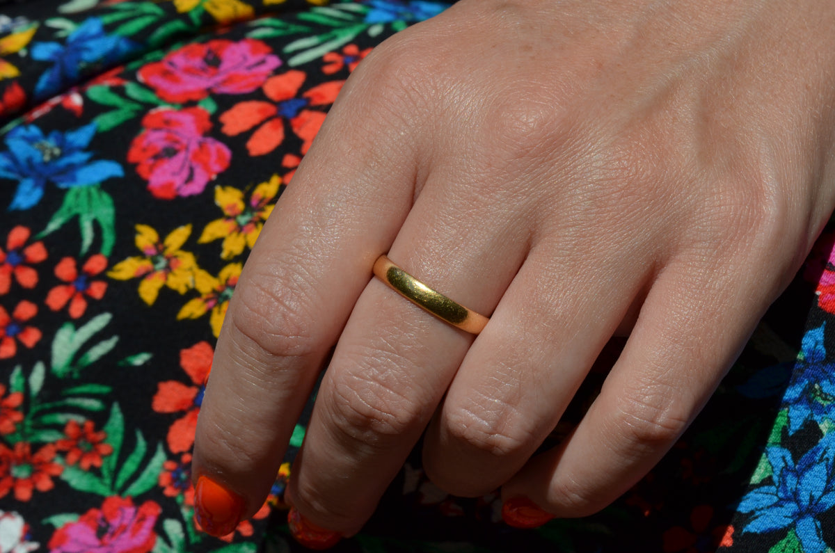Victorian 22k Band 1890 Size 9