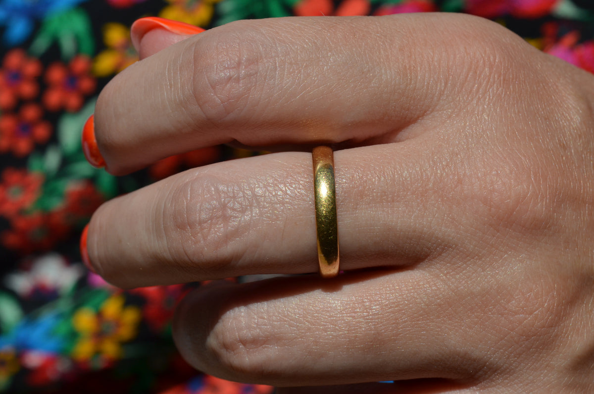 Victorian 22k Band 1890 Size 9