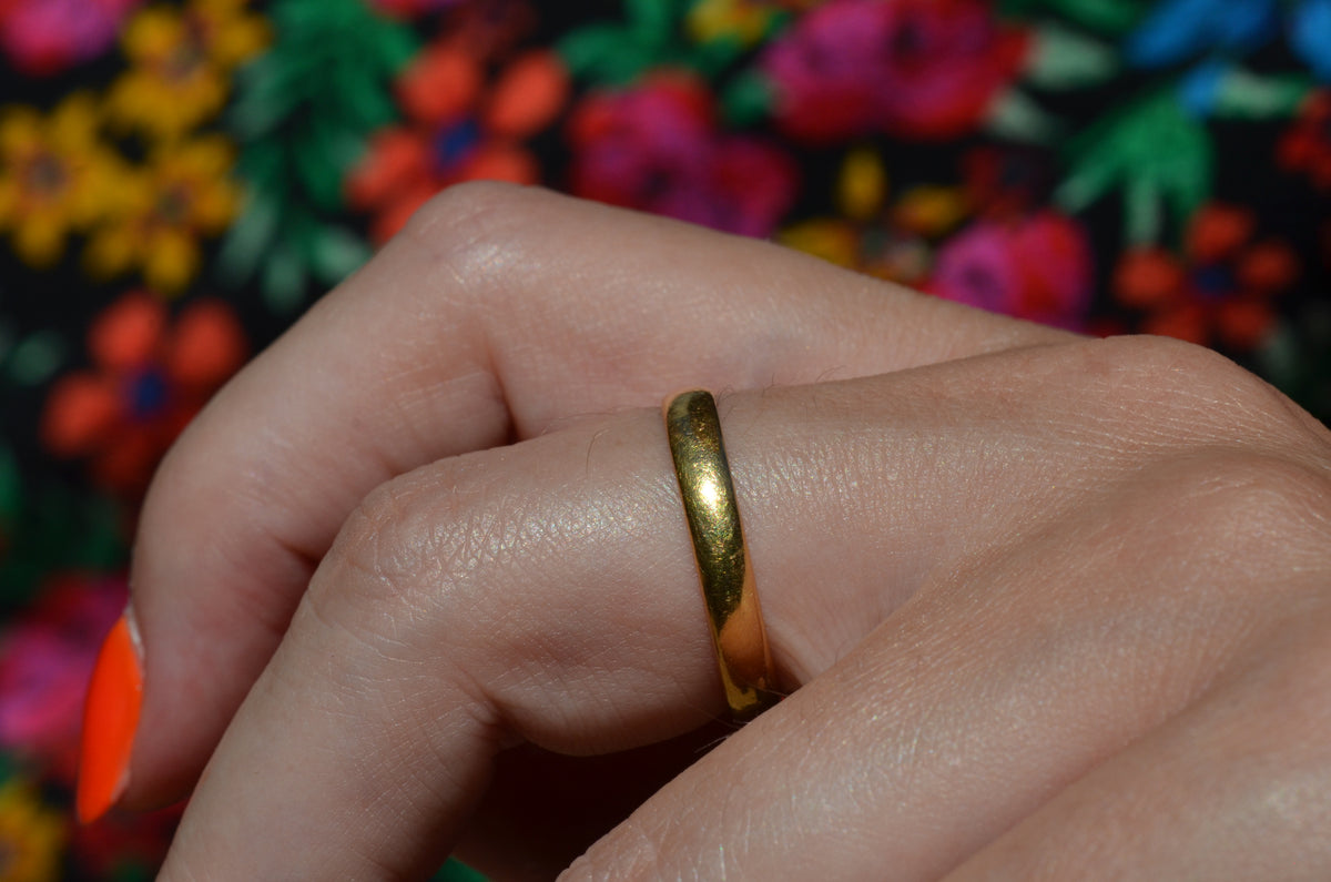 Victorian 22k Band 1890 Size 9