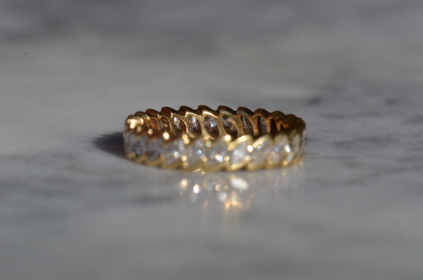 Sensational Diagonal Marquise Eternity Band