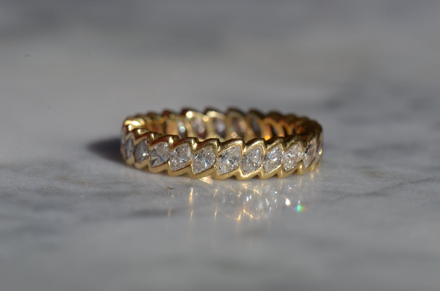 Sensational Diagonal Marquise Eternity Band