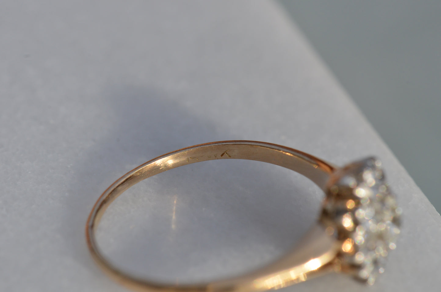 Scintillating Vintage Old Euro Cluster Ring