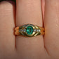 Heavy Glam French Emerald Ring