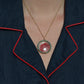 Darling Antique Pearl and Turquoise Glass Locket