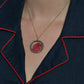 Darling Antique Pearl and Turquoise Glass Locket