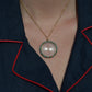 Darling Antique Pearl and Turquoise Glass Locket