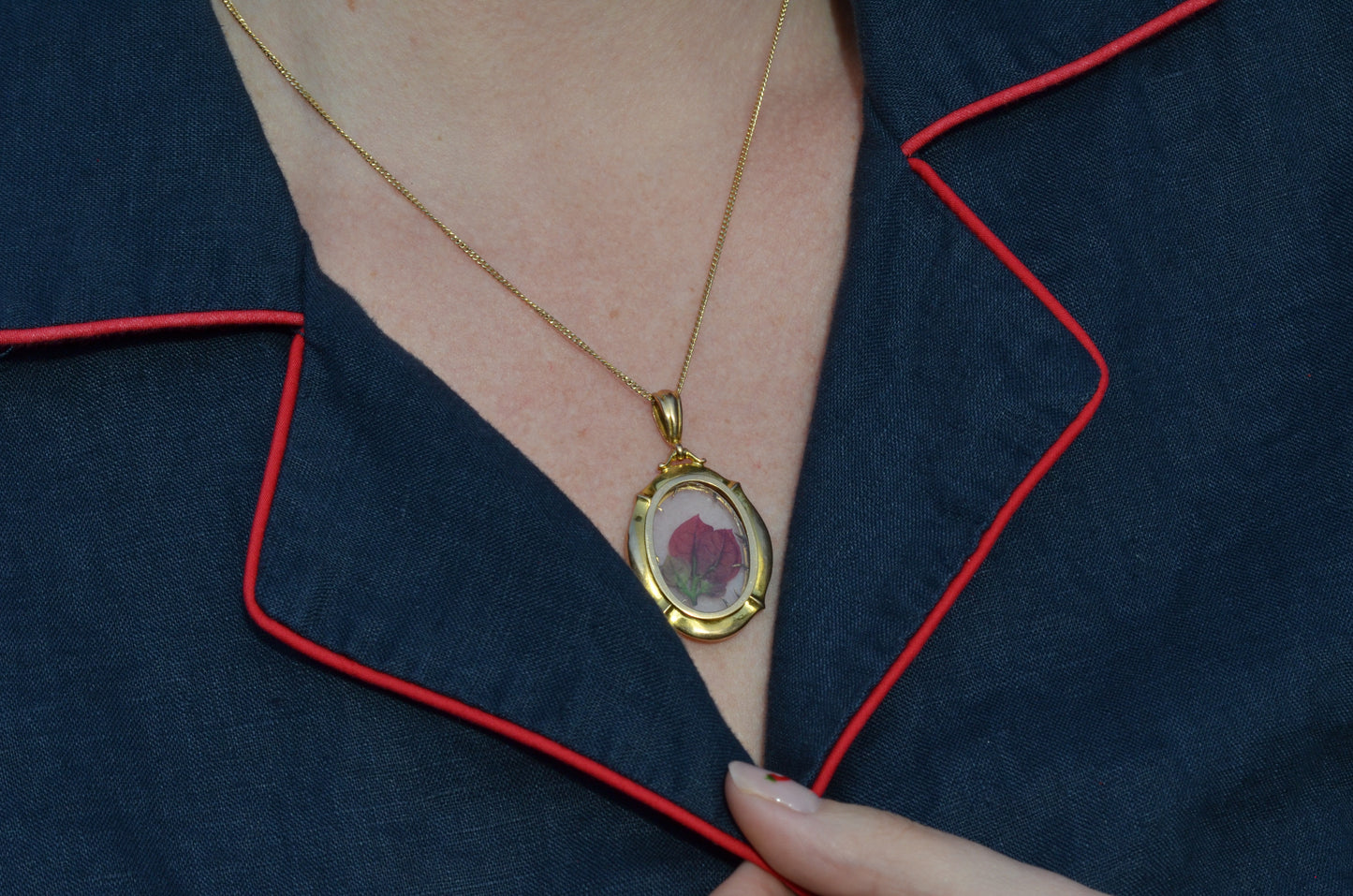 Warm Antique Glass Locket