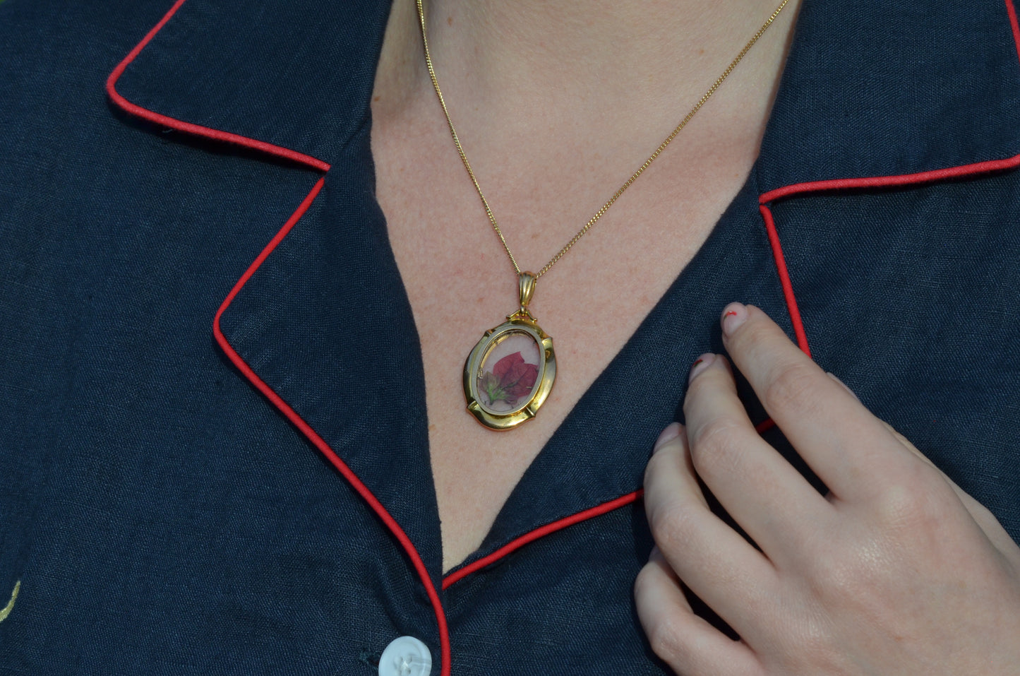 Warm Antique Glass Locket