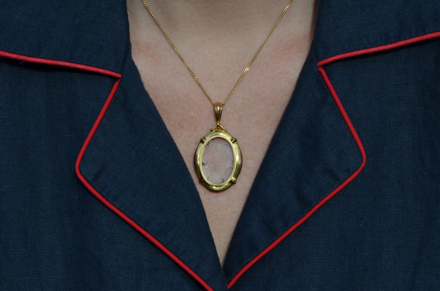 Warm Antique Glass Locket