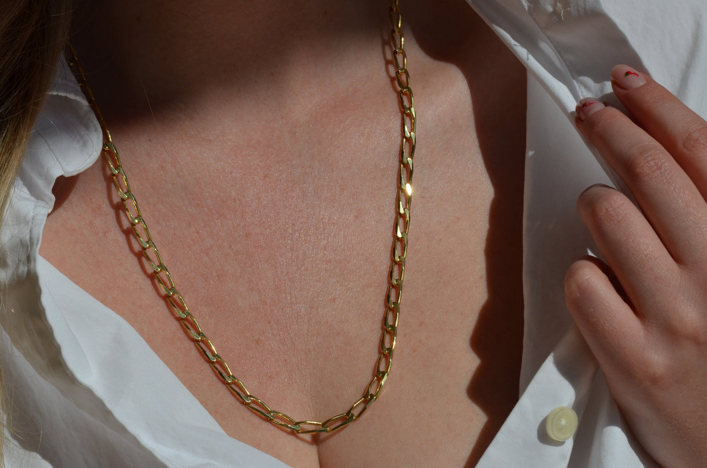 Heavy Vintage Open Curb Necklace