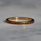 Slim Synthetic Ruby Eternity Band