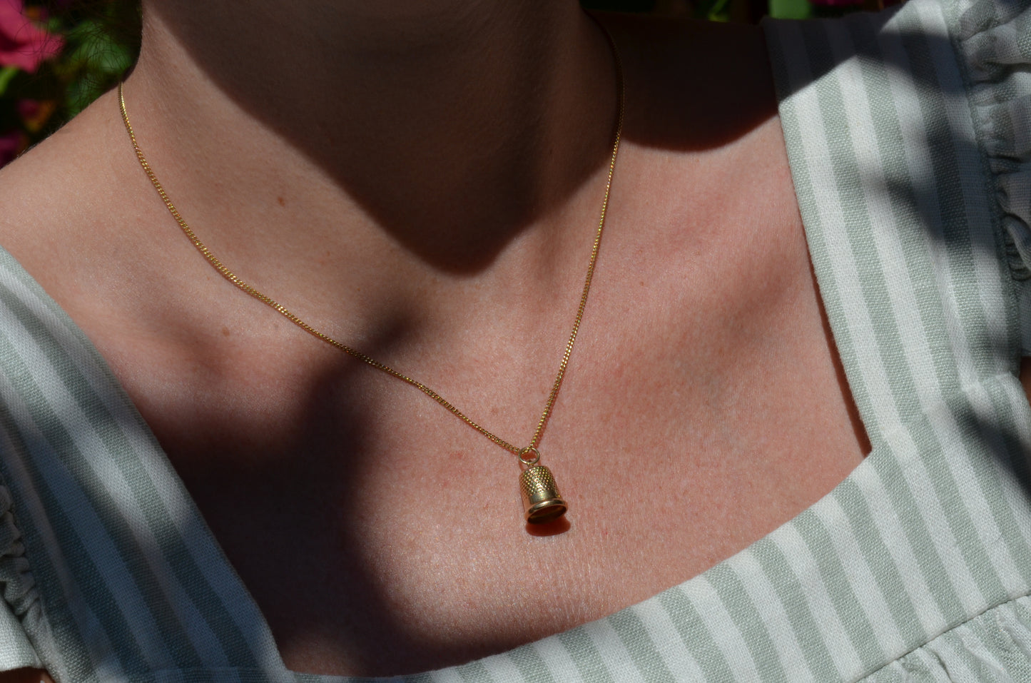 Tiny Mid Century Thimble Charm