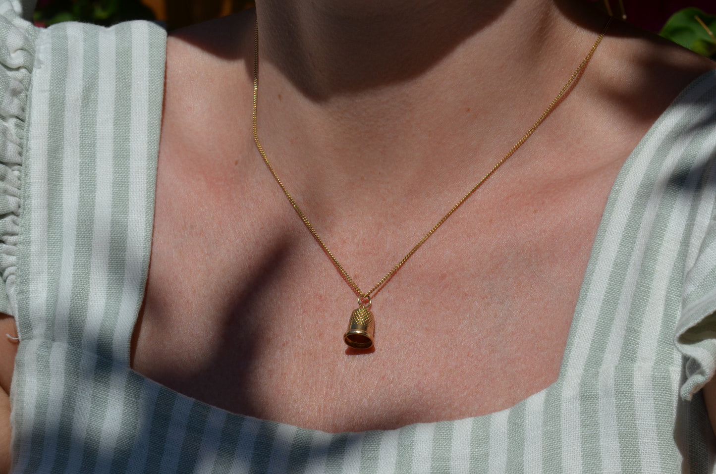 Tiny Mid Century Thimble Charm