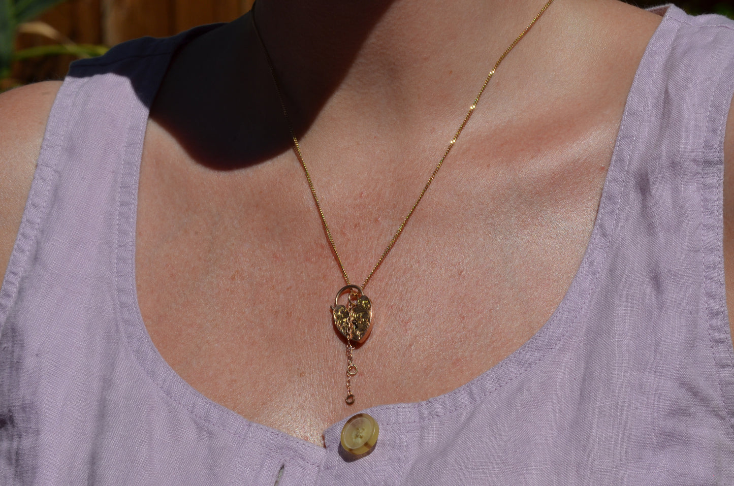 Medium Engraved Heart Padlock