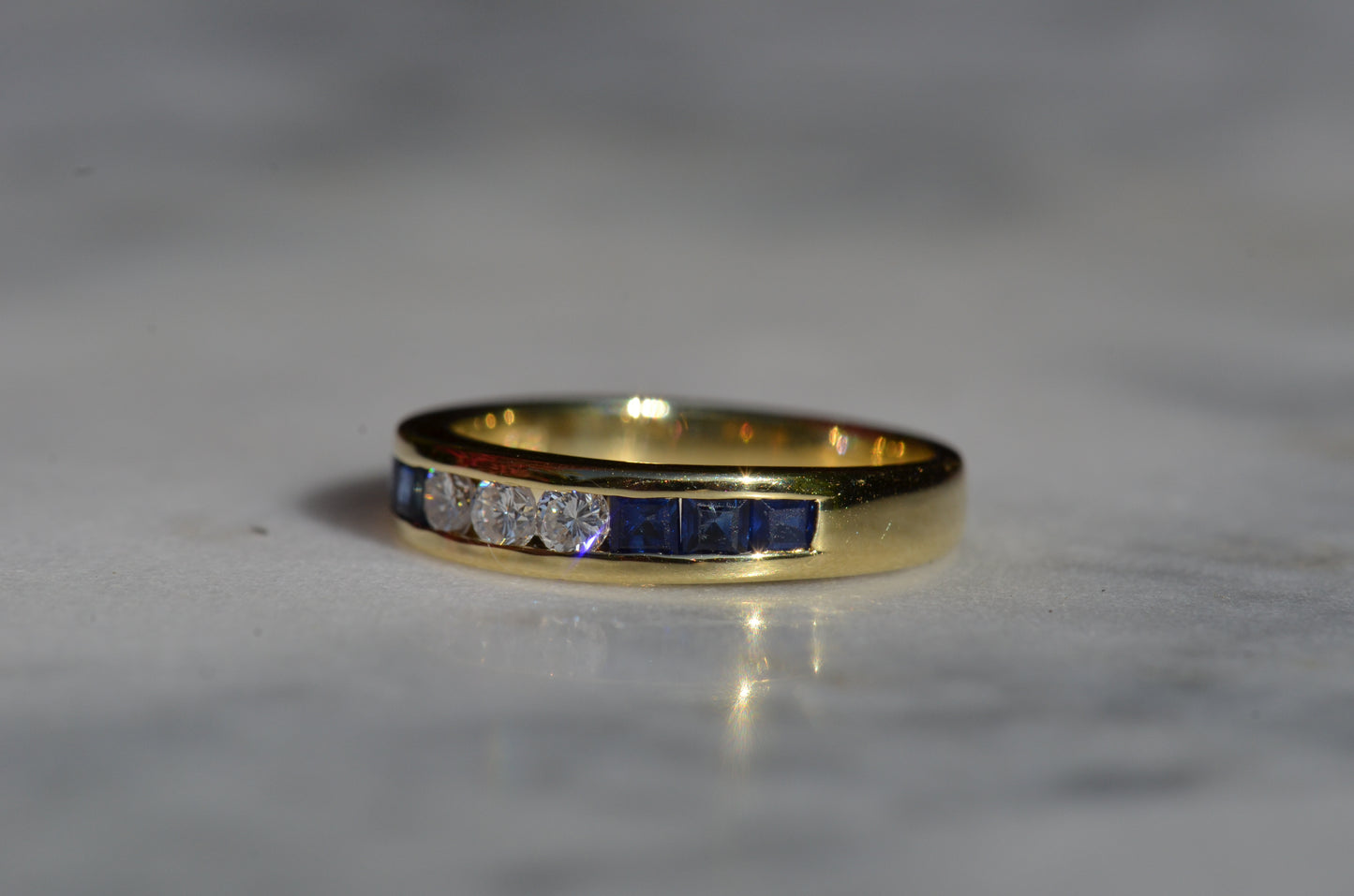 Sapphire and Diamond Half Eternity