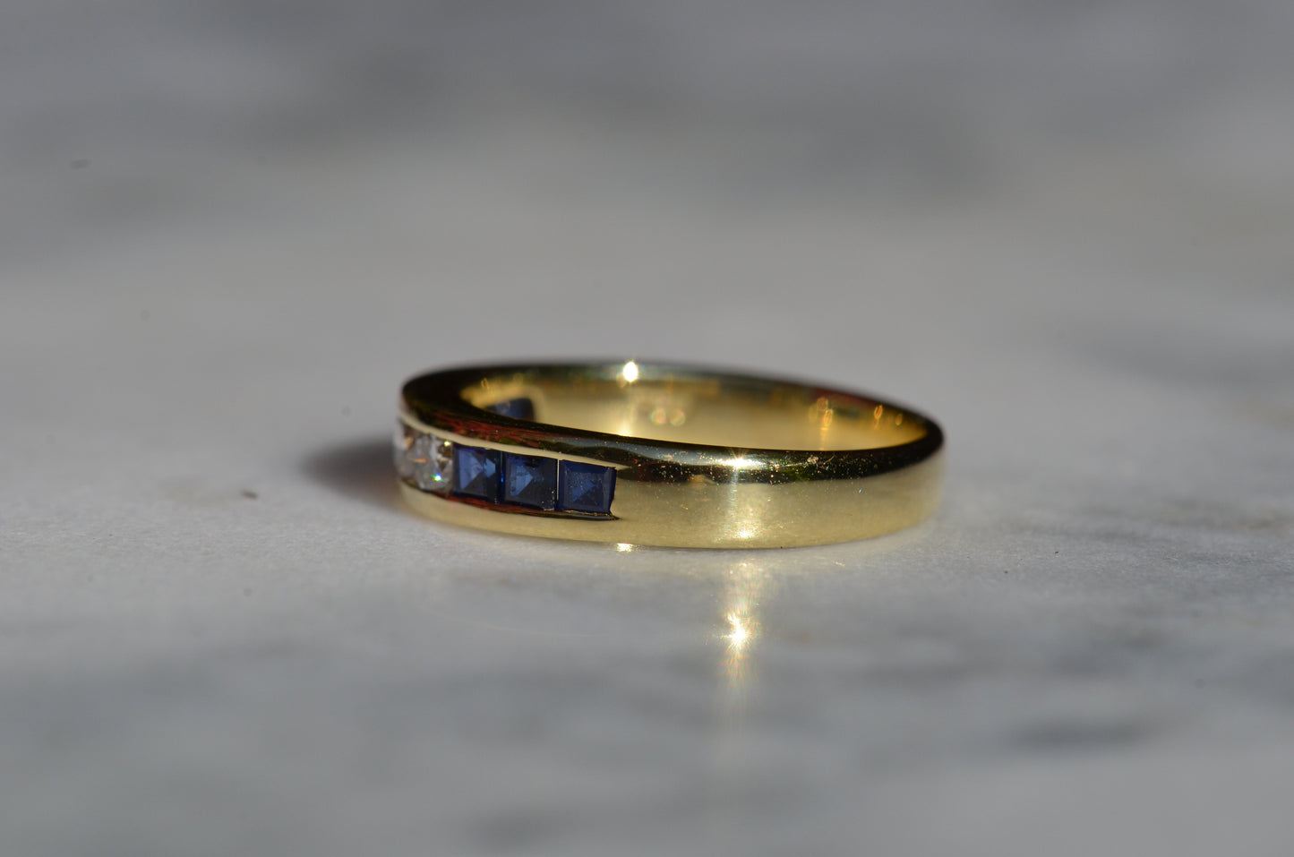 Sapphire and Diamond Half Eternity