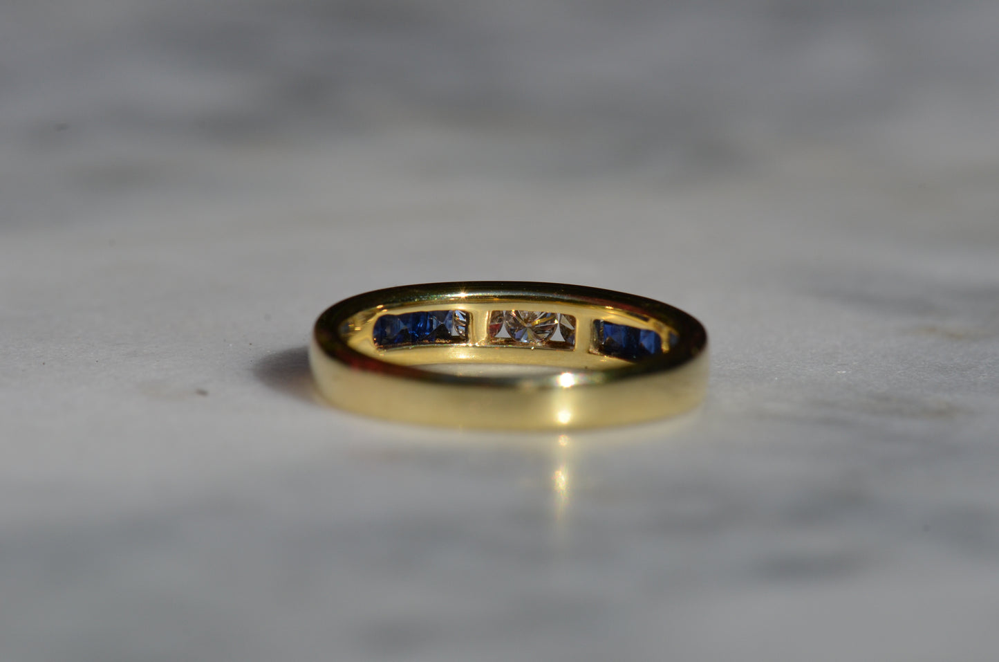 Sapphire and Diamond Half Eternity