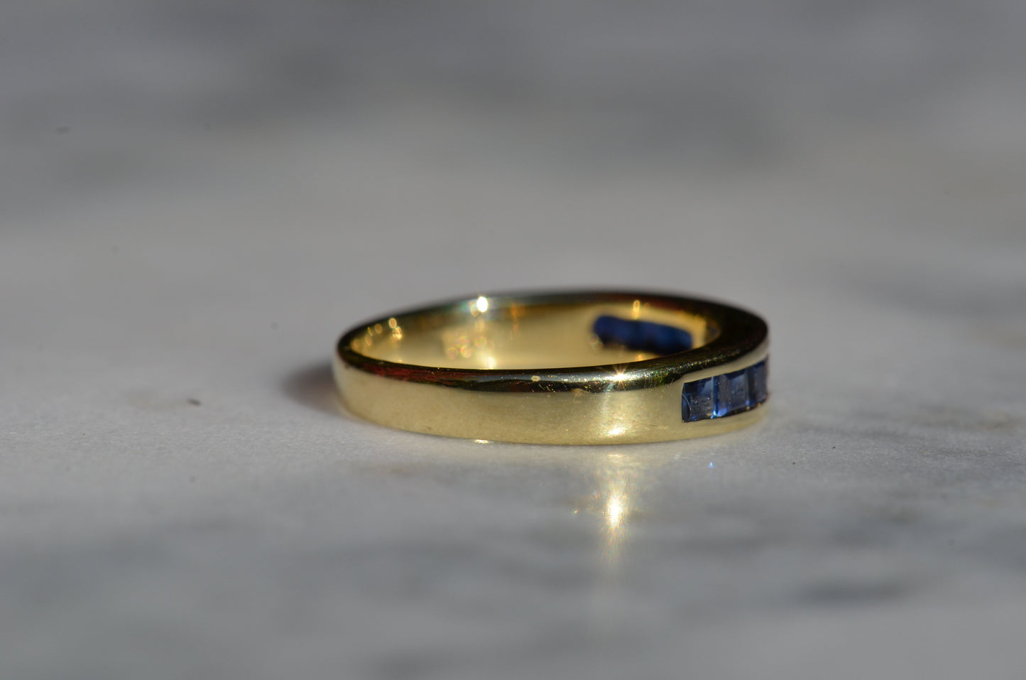 Sapphire and Diamond Half Eternity