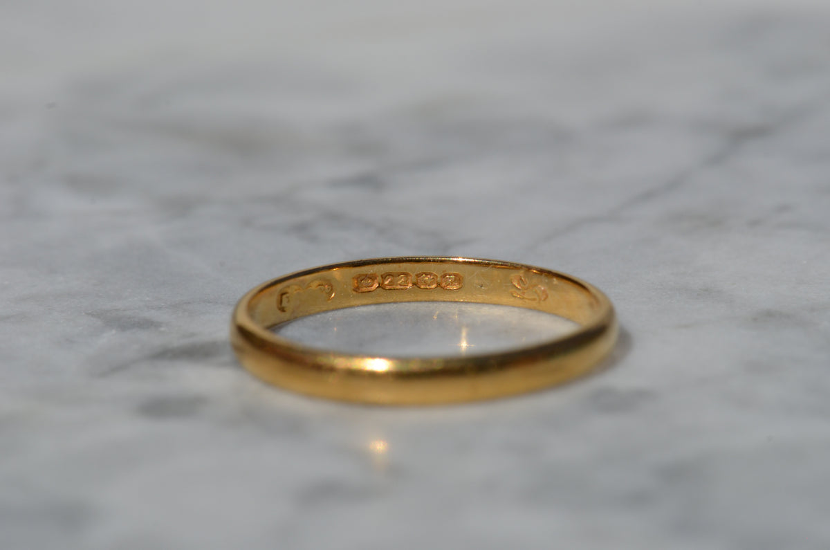Classic Midcentury 22k Band 1955 Size 10.5