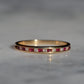 Ruby and Diamond Half Eternity Band